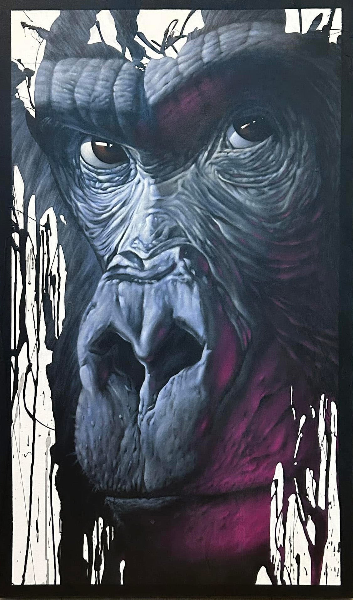 "Eye Contact" - 22"x40" Original painting, acrylic on canvas