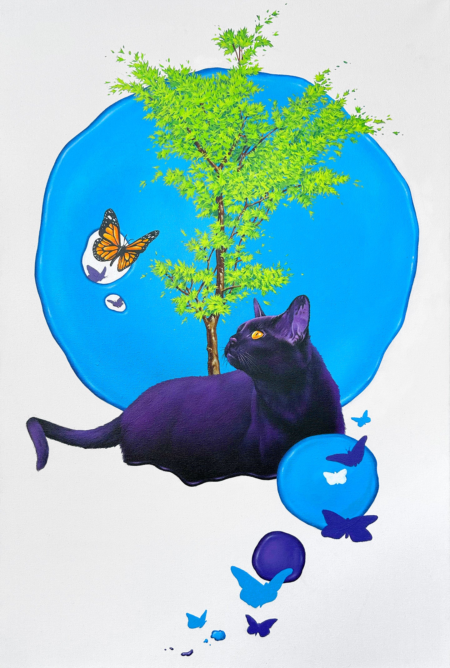 "Her Weird Little Dream" - 24"x36" Original painting, acrylic on canvas